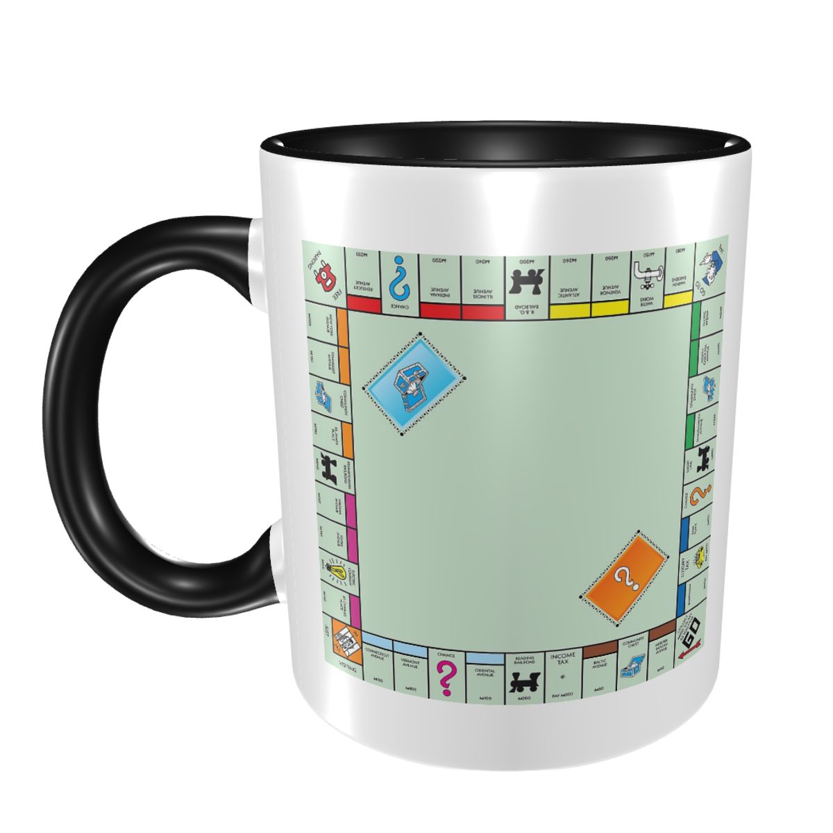 Board Game Monopoli - Cangkir Kopi Keramik Lucu Motif Permainan