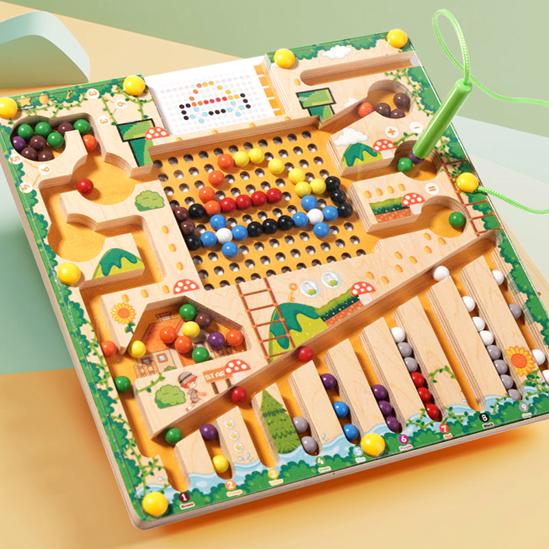Board Game Nature - Permainan penyortiran magnetik mainan Puzzle Montessori