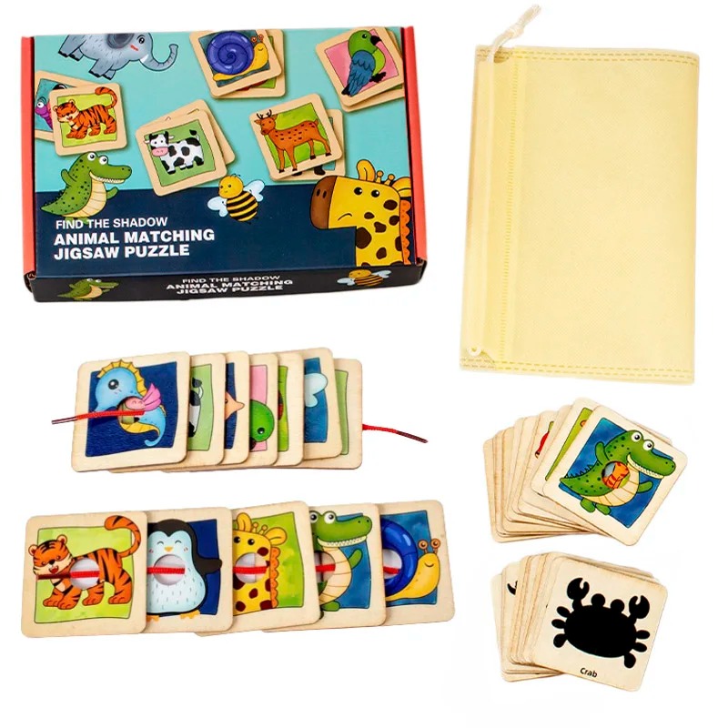 Board Game Nature - Papan Puzzle Pencocokan Pola Bulu Hewan