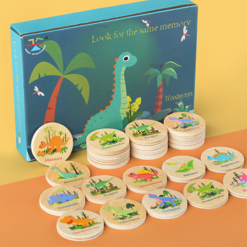 Board Game Nature - Permainan Memori Mainan Pencocokan Dinosaurus Permainan