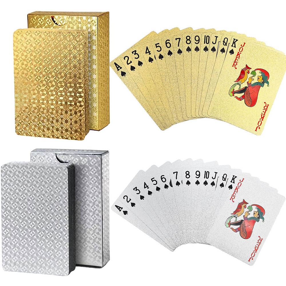 Board Game Viral - Kartu bermain tahan air emas kartu