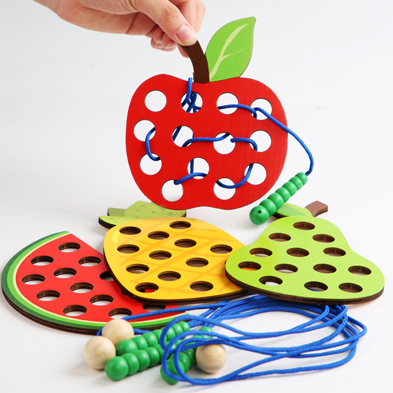 Board Game Nature - 1Set Mainan Threading Buah Montessori Menyenangkan