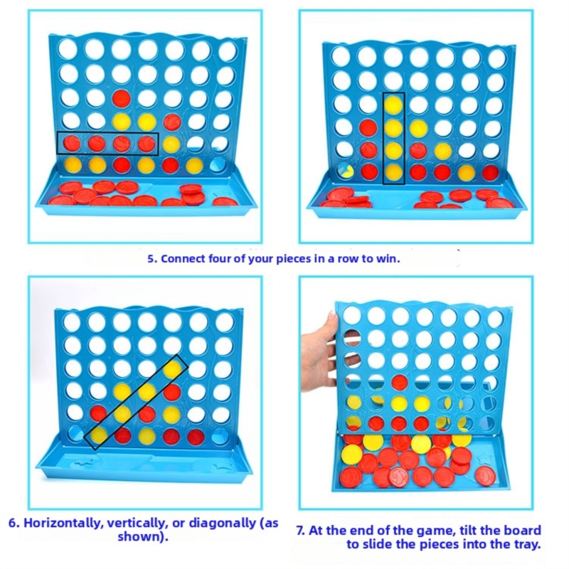 Permainan Papan Empat-dalam-Sa - Board Game For 6 Years Old ulasan dan harga