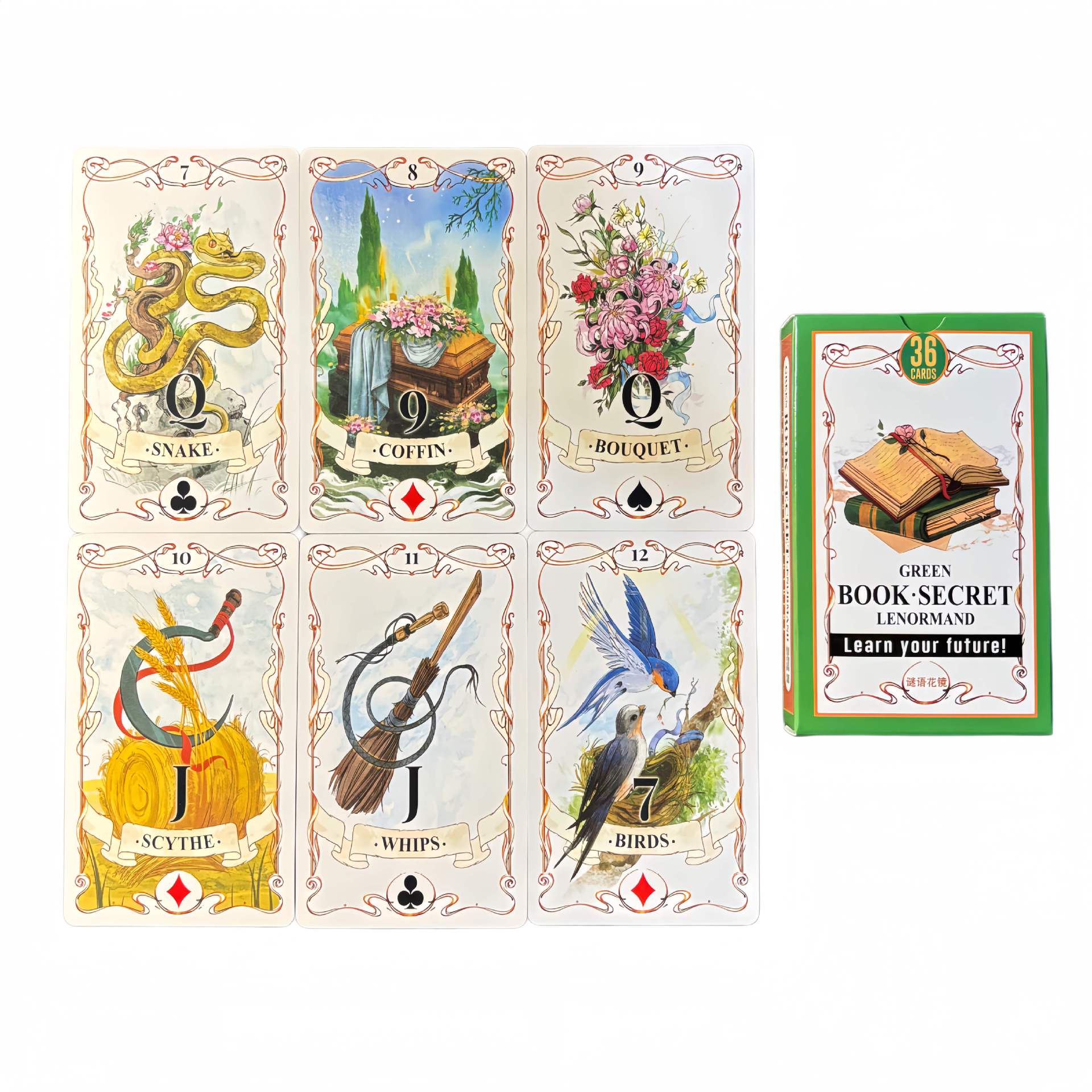Kartu Ramalan Lenormand Green  - Board Game Life ulasan dan harga