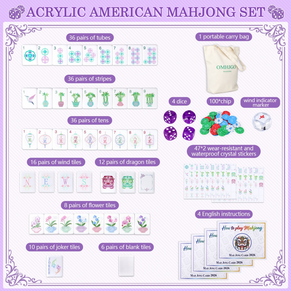 Set Mahjong Akrilik 4-lapis da - Board Game Master ulasan dan harga