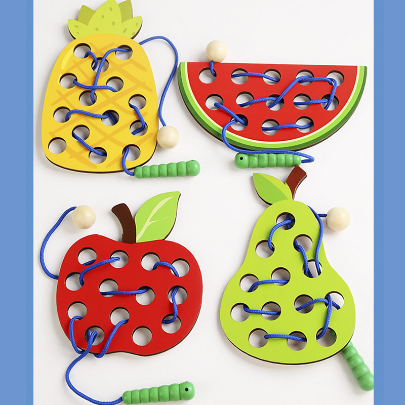 1Set Mainan Threading Buah Mon - Board Game Nature ulasan dan harga