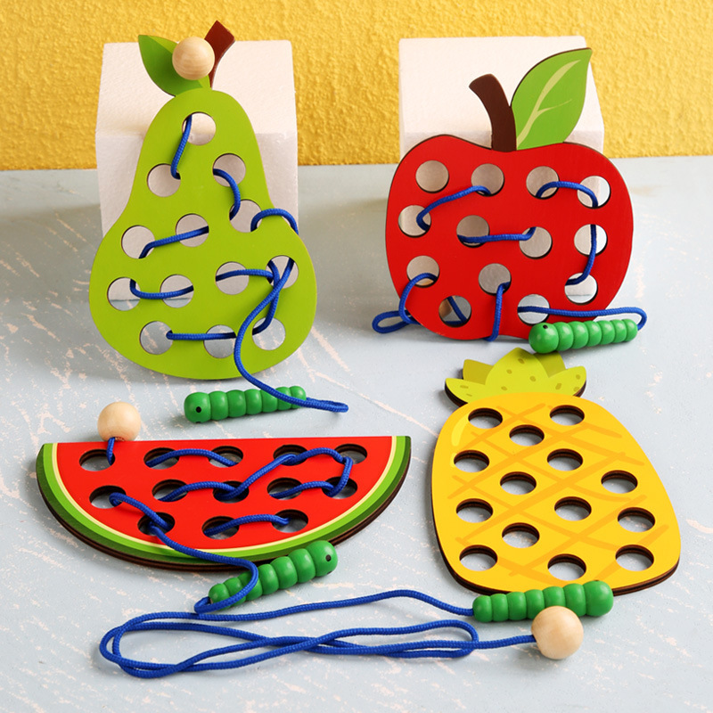 1Set Mainan Threading Buah Mon - Board Game Nature ulasan dan harga