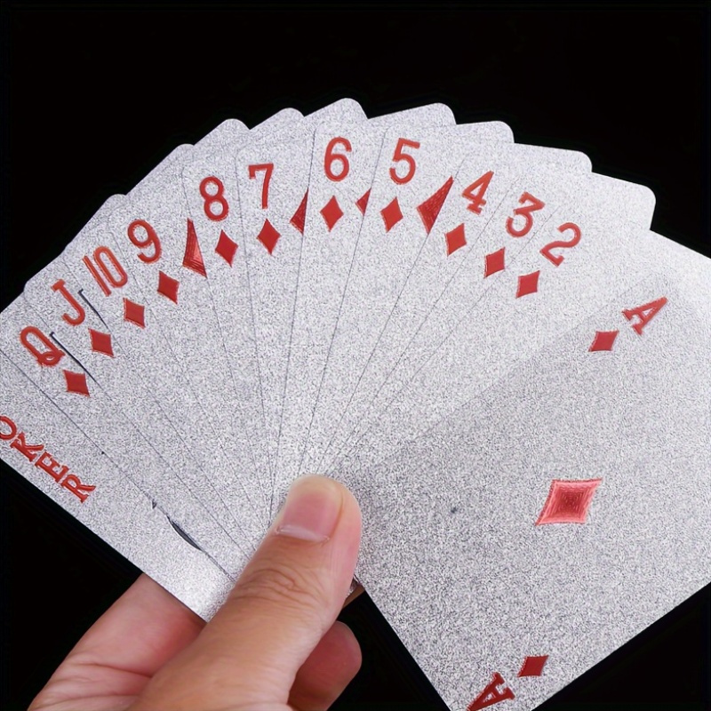 Kartu remi Foil perak permaina - Board Game Viral ulasan dan harga